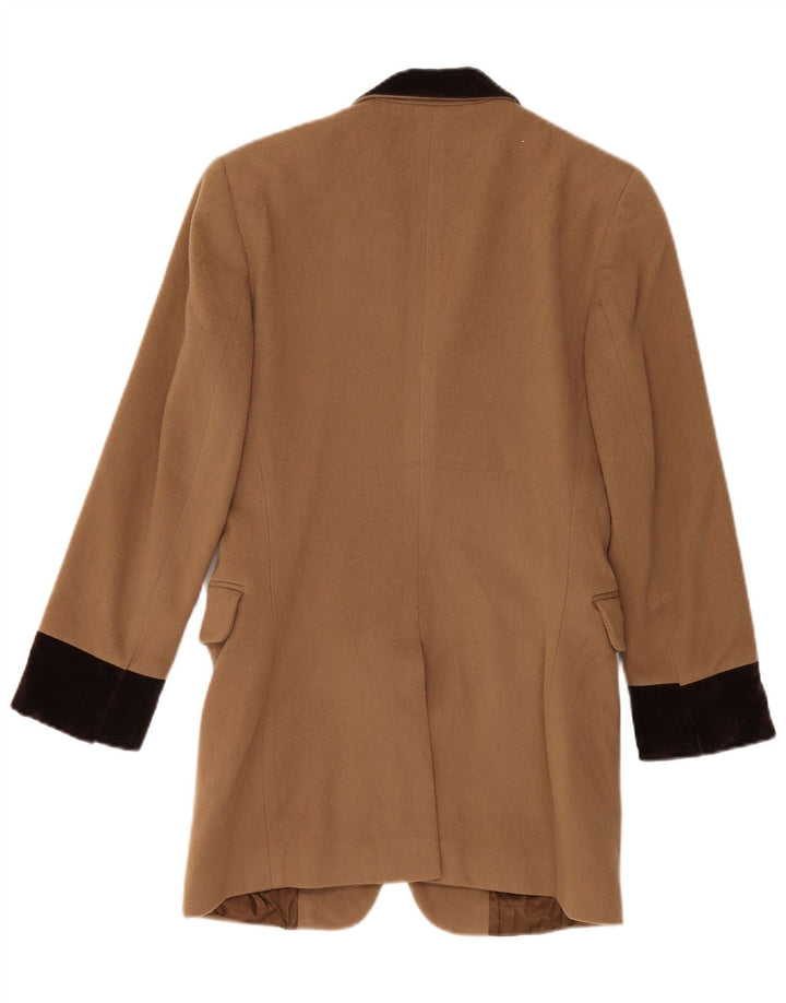 Al Duca D'Aosta Womens Longline 4 Button Blazer Jacket IT 40 Small Brown