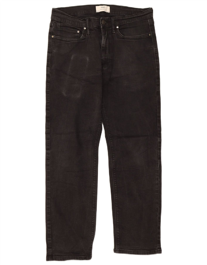 Marks & Spencer Mens Straight Jeans W32 L29 Black Cotton