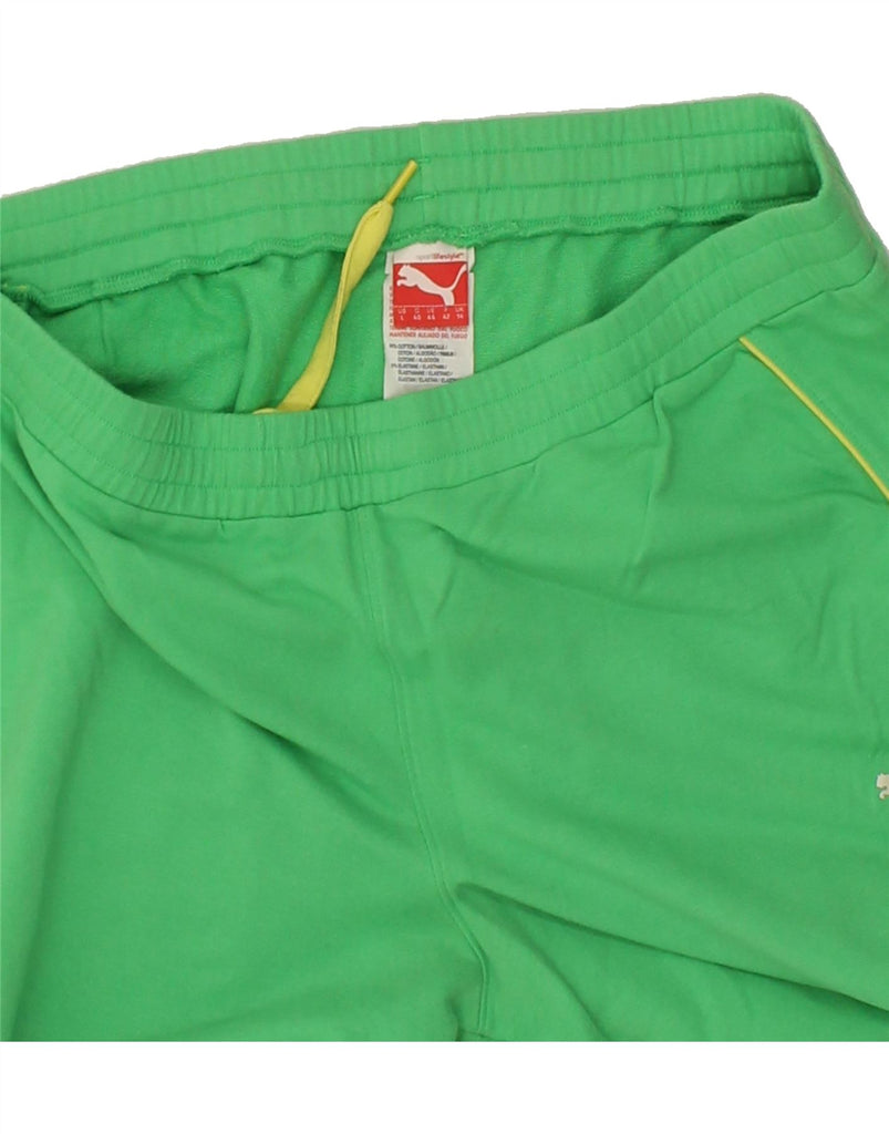 PUMA Womens Tracksuit Trousers Joggers UK 14 Medium Green Cotton Vintage Puma and Second-Hand Puma from Messina Hembry 