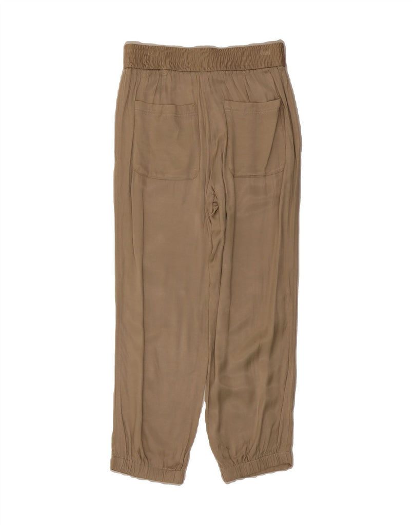 MASSIMO DUTTI Womens Straight Cropped Trousers US 2 XS W24 L24 Beige Vintage Massimo Dutti and Second-Hand Massimo Dutti from Messina Hembry 