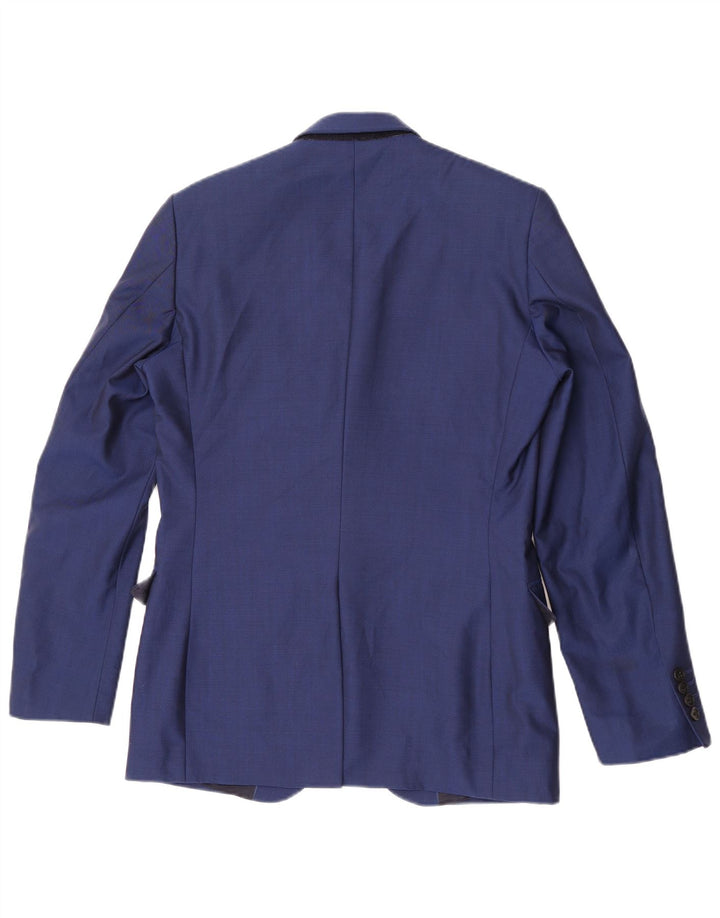 Reiss Mens 1 Button Blazer Jacket UK 36 Small Navy Blue