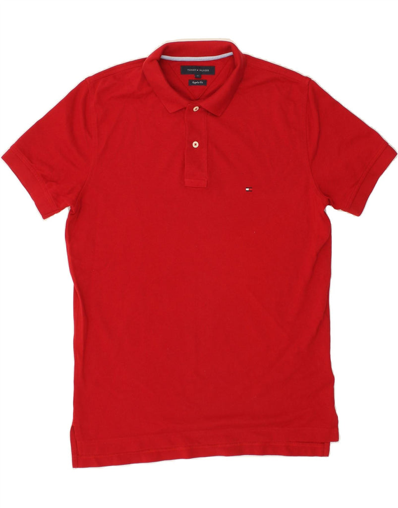 TOMMY HILFIGER Mens Regular Fit Polo Shirt Medium Red Cotton Vintage Tommy Hilfiger and Second-Hand Tommy Hilfiger from Messina Hembry 