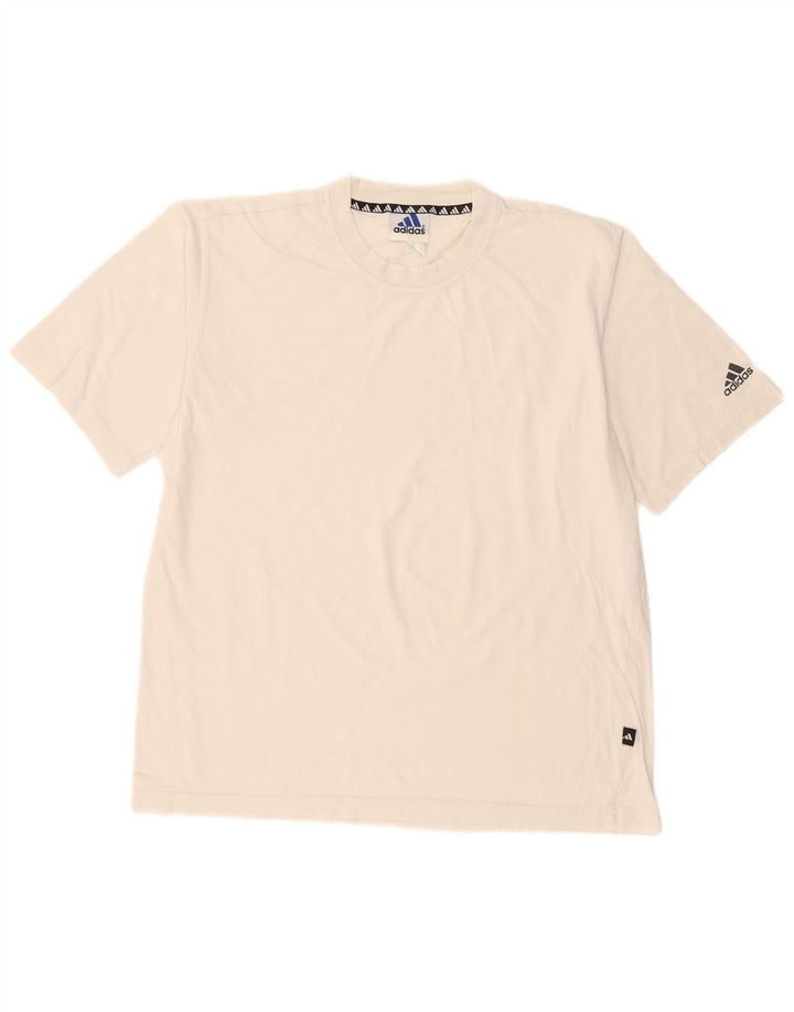 Adidas Mens T-Shirt Top Medium White