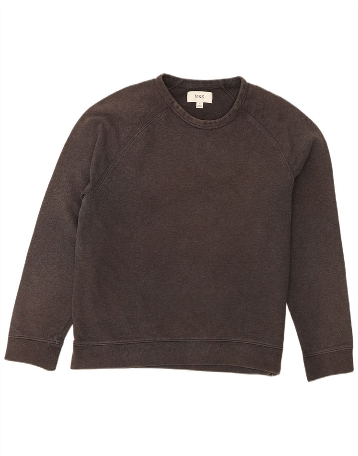 Marks & Spencer Mens Sweatshirt Jumper Large Grey Cotton