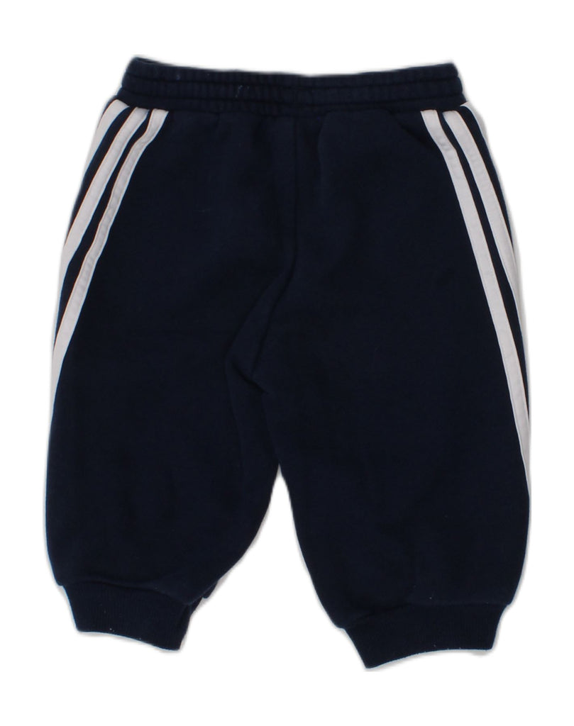 ADIDAS Baby Girls Joggers Trousers 3-6 Months Navy Blue Cotton | Vintage Adidas | Thrift | Second-Hand Adidas | Used Clothing | Messina Hembry 