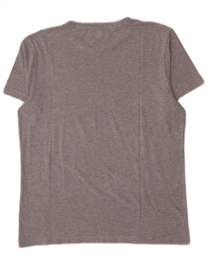 Tommy Hilfiger Mens T-Shirt Top Large Grey Cotton