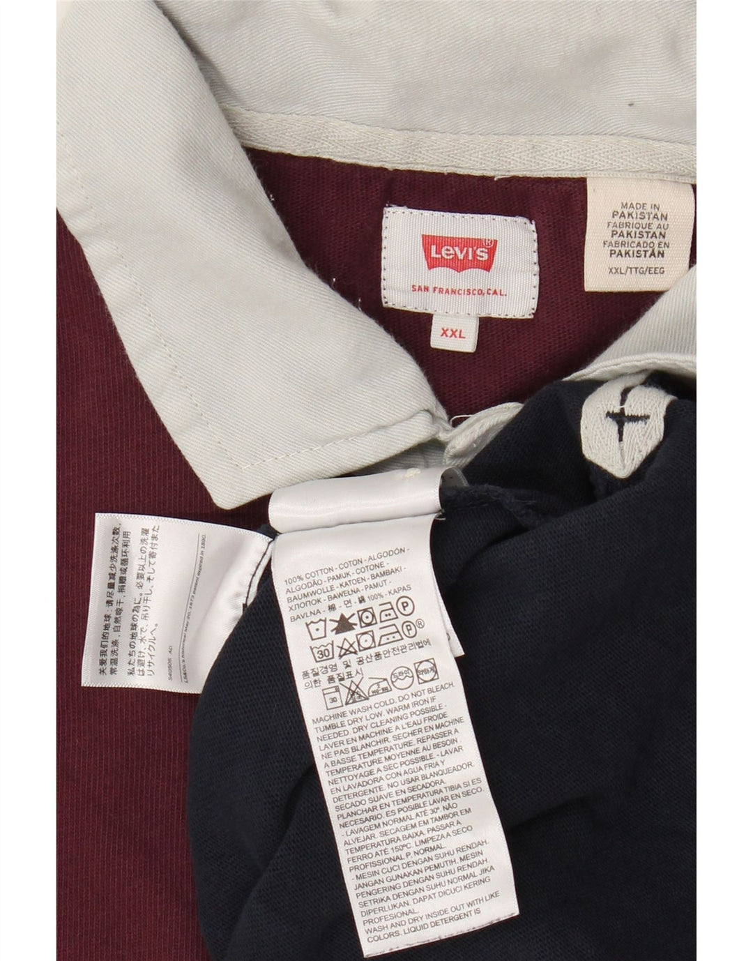 Levi's Mens Graphic Rugby Polo Shirt 2XL Multicoloured Colourblock