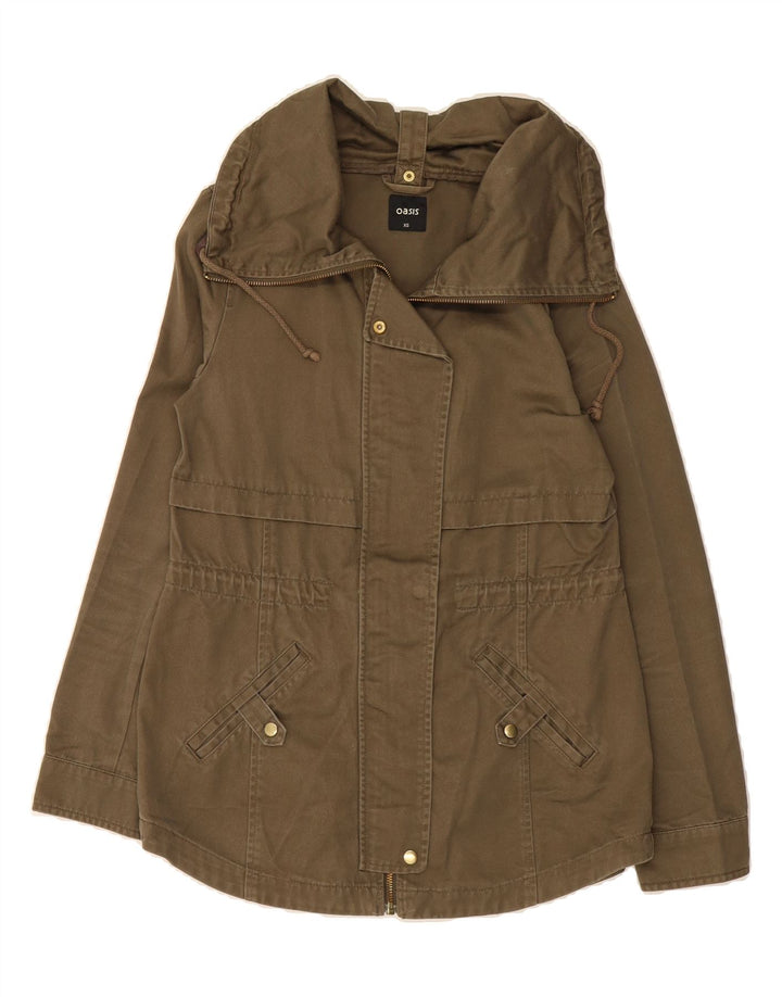 OASIS Womens Utility Jacket UK 6 XS Khaki Cotton Vintage Oasis and Second-Hand Oasis from Messina Hembry 