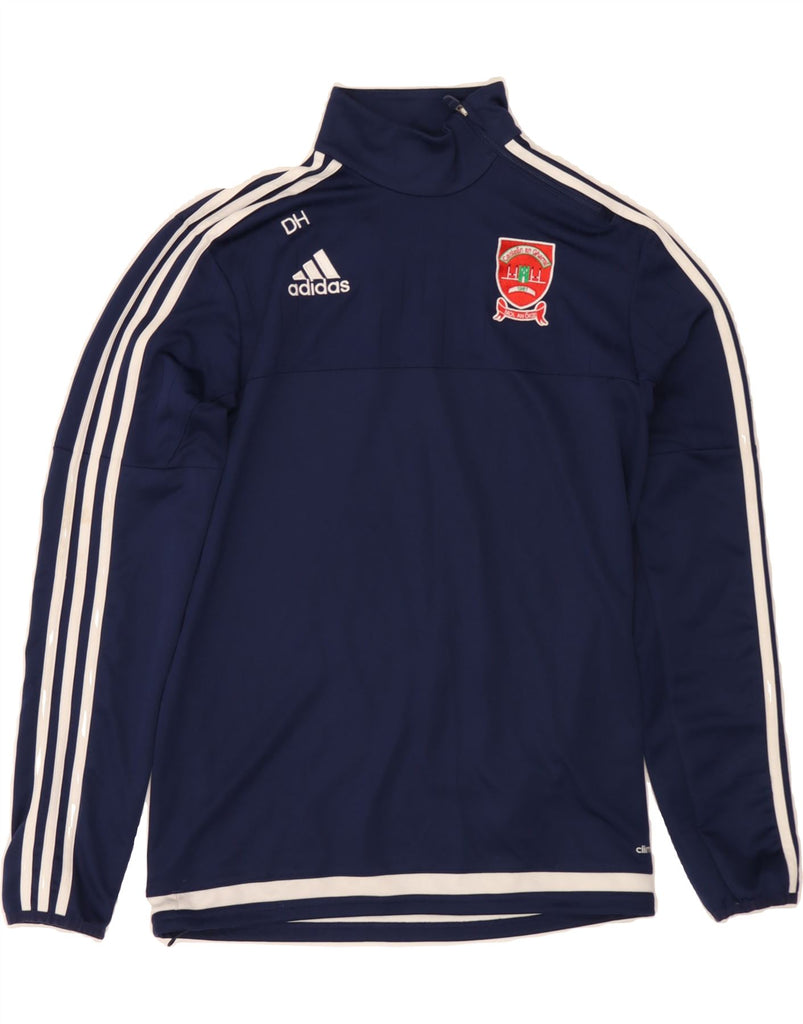 ADIDAS Mens Climacool Zip Neck Pullover Tracksuit Top Small Navy Blue Vintage Adidas and Second-Hand Adidas from Messina Hembry 