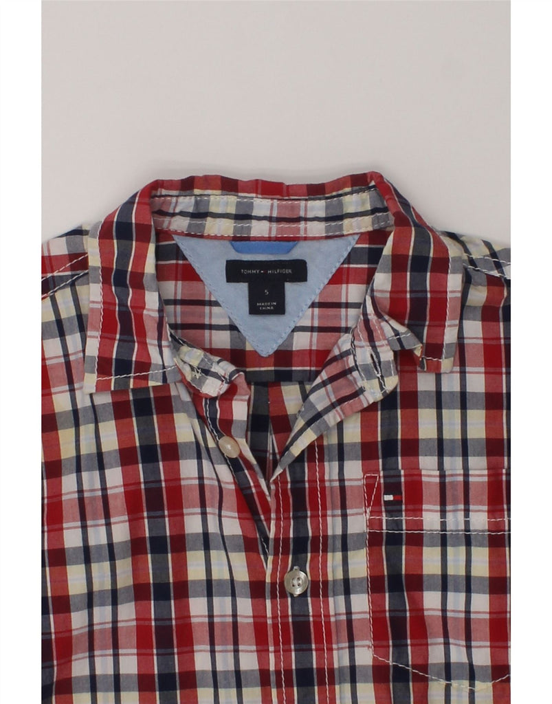 TOMMY HILFIGER Boys Shirt 4-5 Years Red Check Cotton | Vintage Tommy Hilfiger | Thrift | Second-Hand Tommy Hilfiger | Used Clothing | Messina Hembry 