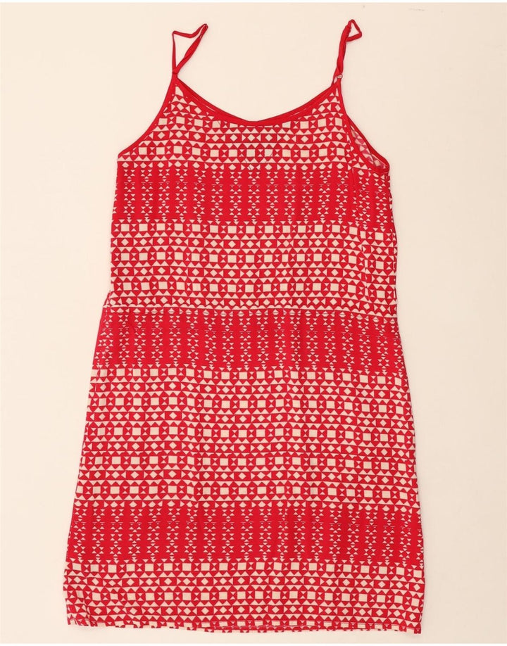 TOMMY HILFIGER Womens Sundress UK 10 Small Red Geometric Viscose Vintage Tommy Hilfiger and Second-Hand Tommy Hilfiger from Messina Hembry 