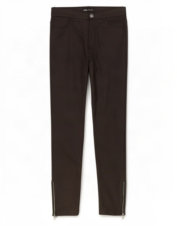Zara Womens Skinny Casual Trousers Medium W28 L28 Black