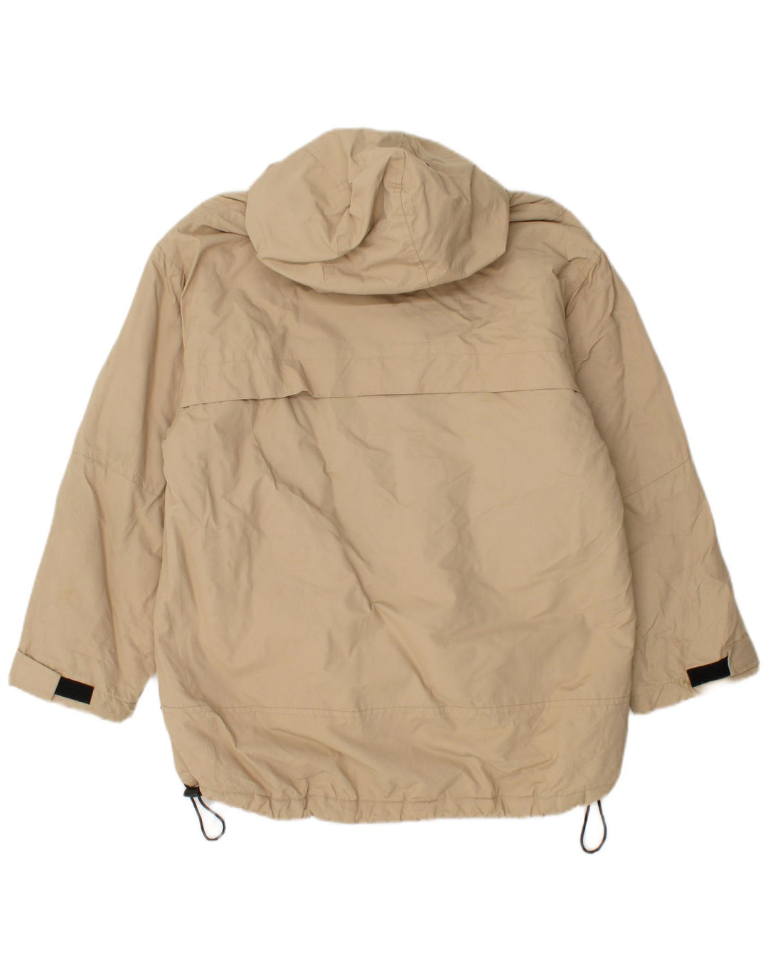 ASICS Mens Hooded Windbreaker Jacket UK 36 Small Beige Polyamide