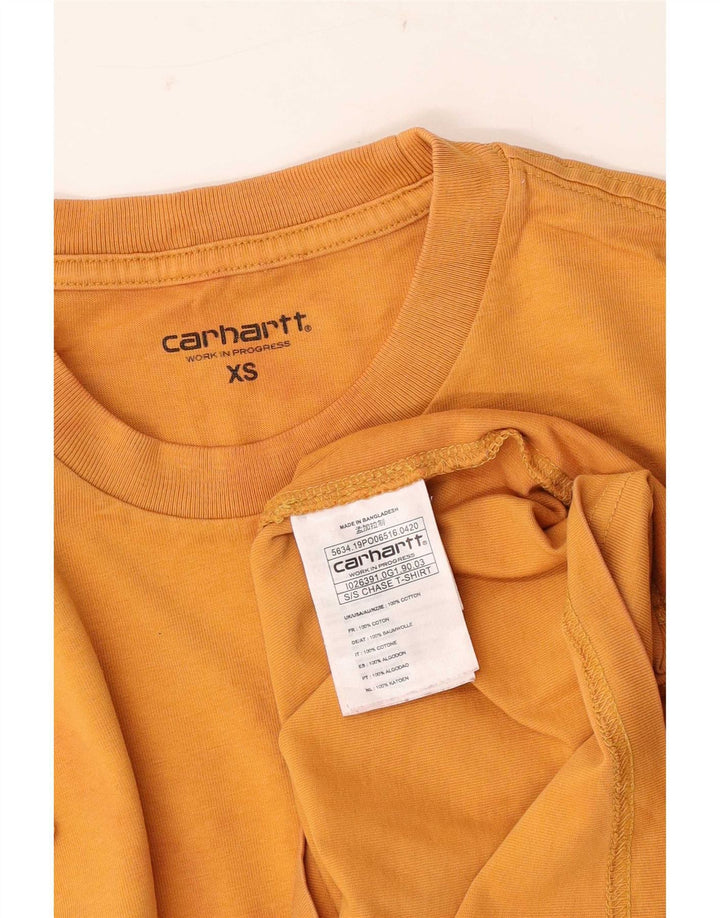 Carhartt Mens T-Shirt Top XS Orange Cotton