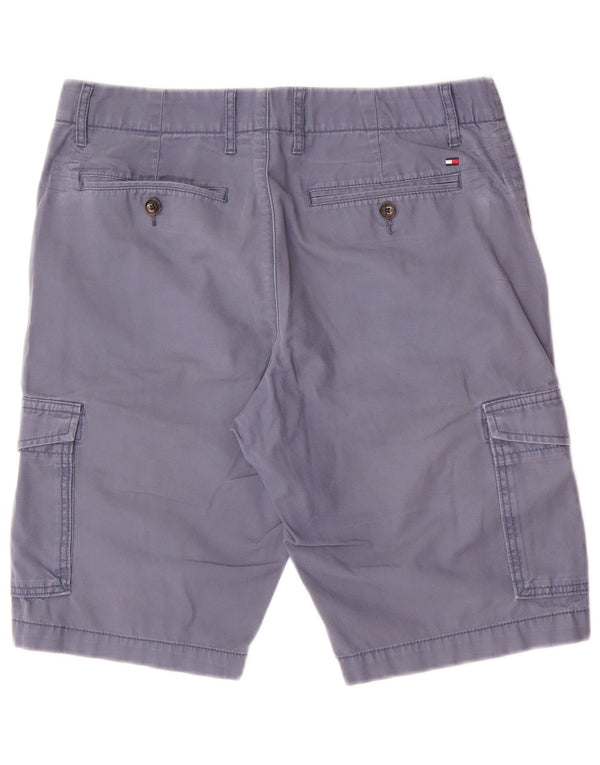 Tommy Hilfiger Mens Cargo Shorts W32 Medium Blue Cotton