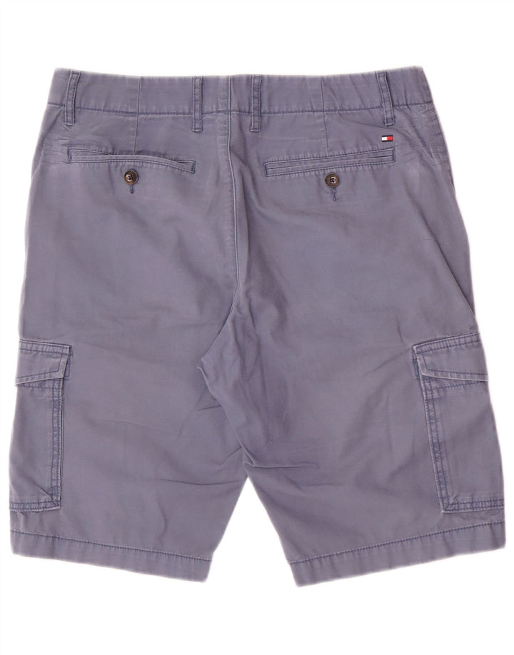 Tommy Hilfiger Mens Cargo Shorts W32 Medium Blue Cotton