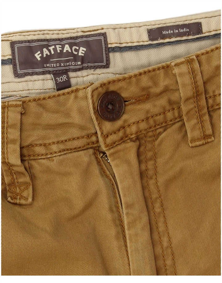 Fat Face Mens Straight Chino Trousers W30 L31 Khaki Cotton