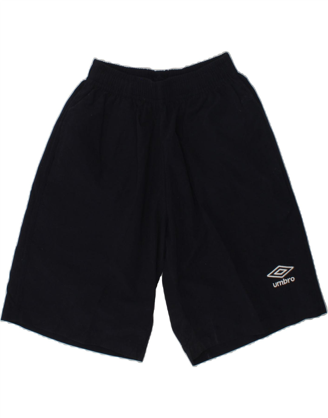 UMBRO Boys Graphic Bermuda Sport Shorts 7-8 Years 3XS Navy Blue Polyester | Vintage Umbro | Thrift | Second-Hand Umbro | Used Clothing | Messina Hembry 