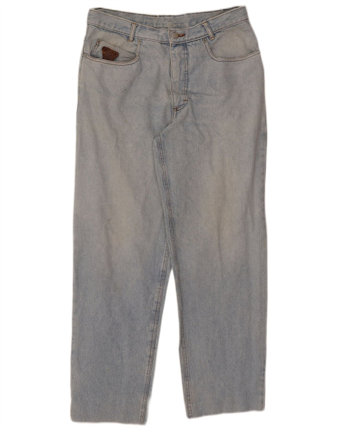 Vintage Mens Straight Jeans W34 L30 Blue Cotton