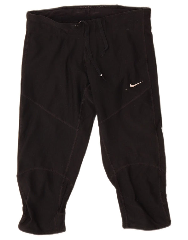 Nike Womens Dri Fit Bermuda Sport Shorts UK 4 XS Black Polyester