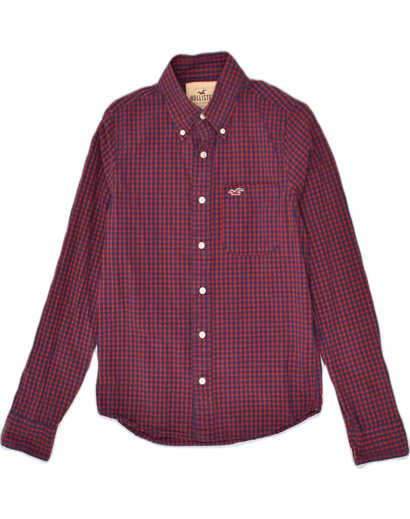 HOLLISTER Mens Shirt Small Red Gingham Cotton | Vintage Hollister | Thrift | Second-Hand Hollister | Used Clothing | Messina Hembry 