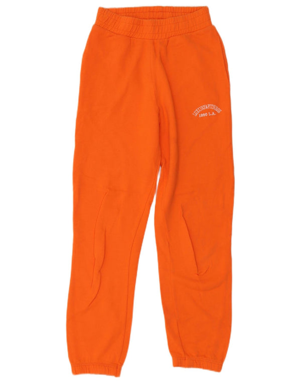 Zara Womens Tracksuit Trousers Joggers UK 8 Small  Orange Cotton