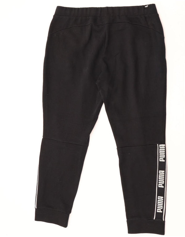 Puma Mens Graphic Tracksuit Trousers Joggers Large  Black