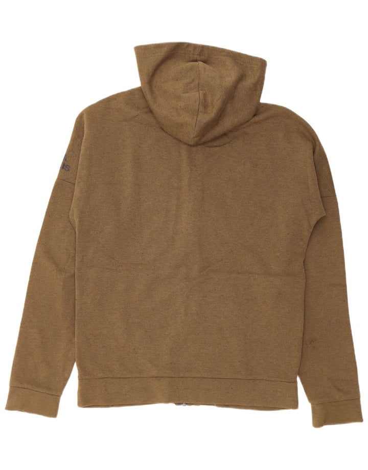 Adidas Mens Graphic Zip Hoodie Sweater Medium Khaki