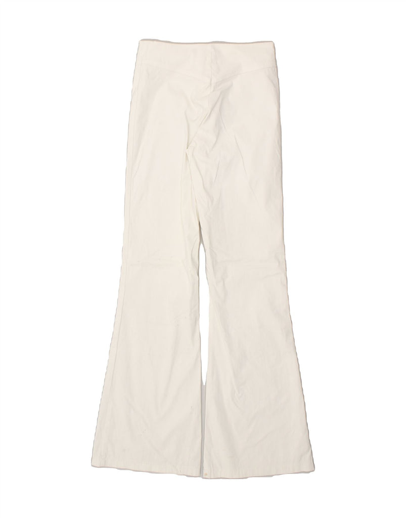 PIMKIE Womens Flare Casual Trousers W24 L31 White | Vintage Pimkie | Thrift | Second-Hand Pimkie | Used Clothing | Messina Hembry 