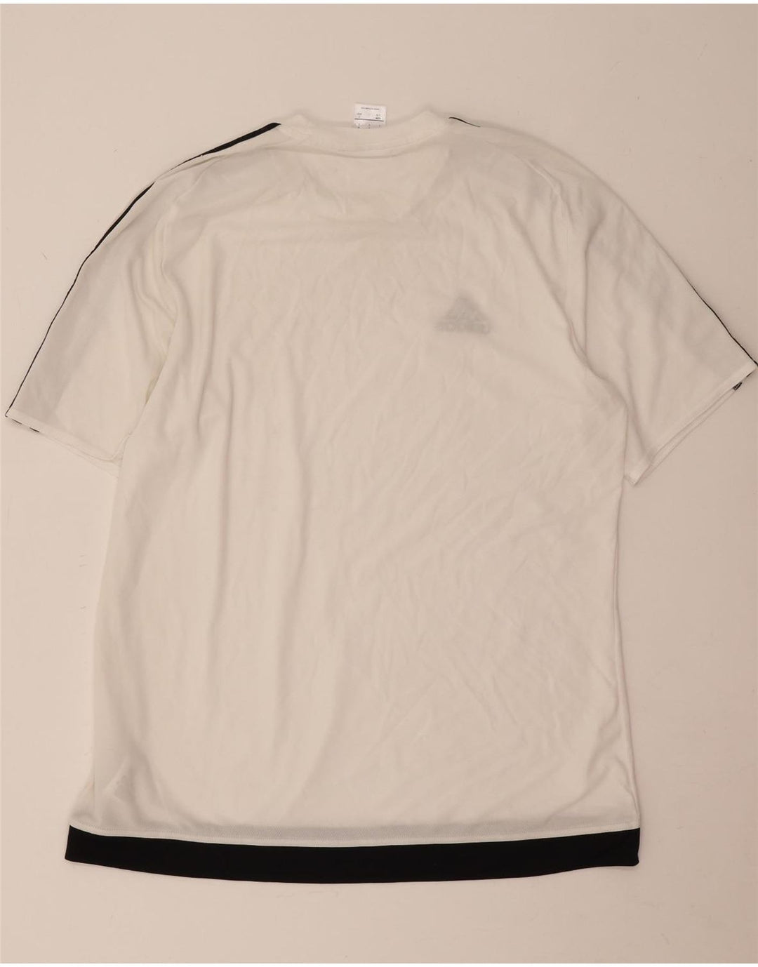 Adidas Mens Climalite T-Shirt Top Large White Colourblock Polyester