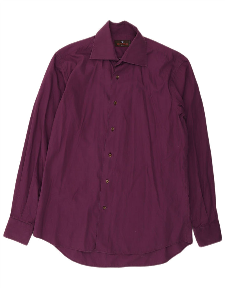 Etro Mens Shirt Size 40 Medium Purple