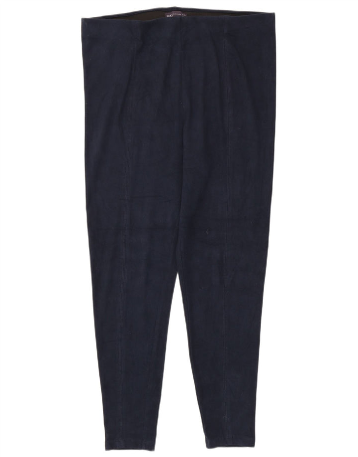 Marks & Spencer Womens Leggings UK 18 XL Navy Blue Polyester