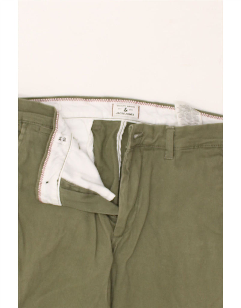 JACK & JONES Mens Slim Chino Trousers W34 L30 Khaki Cotton | Vintage Jack & Jones | Thrift | Second-Hand Jack & Jones | Used Clothing | Messina Hembry 