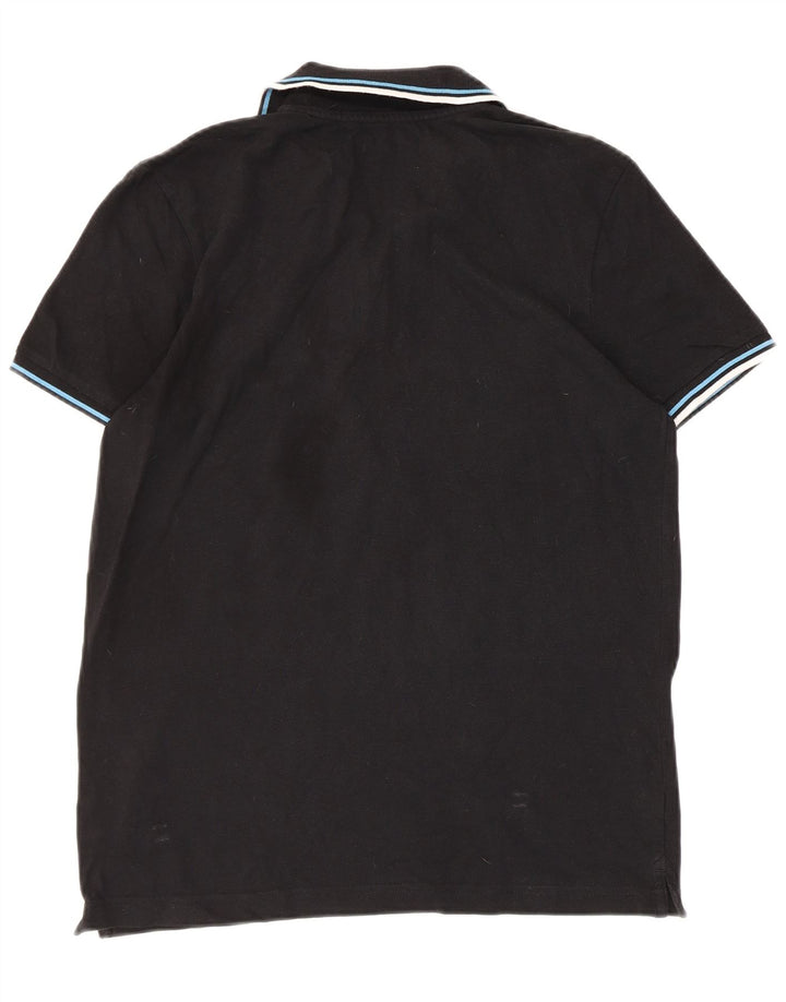 DIADORA Mens Polo Shirt Medium Black Cotton