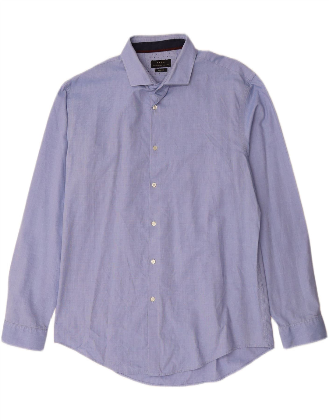 ZARA Mens Slim Fit Shirt 2XL Blue