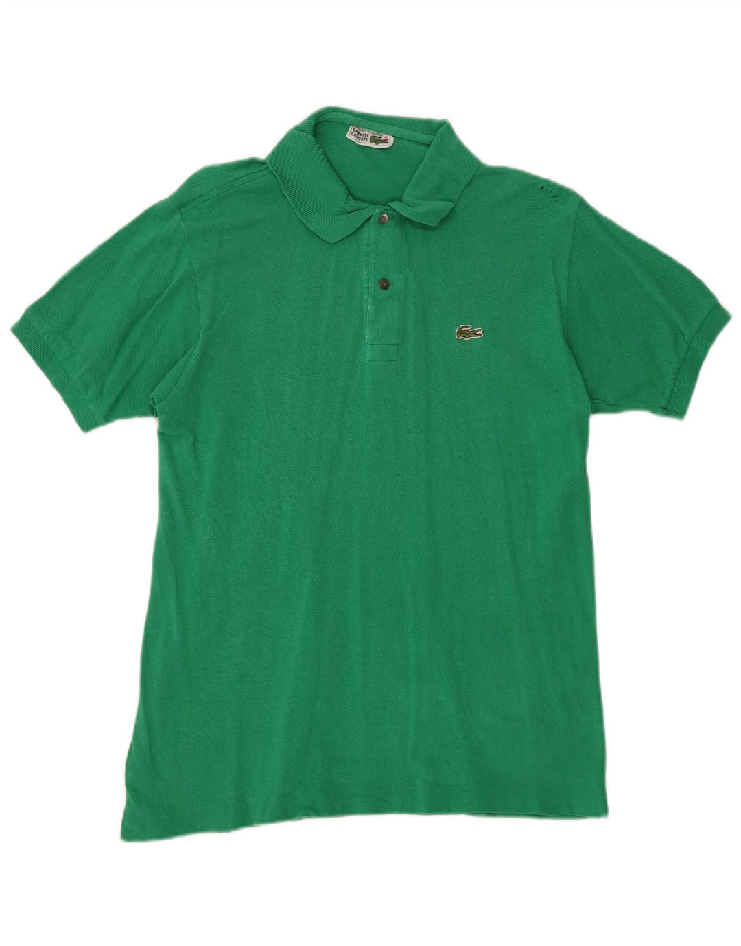 LACOSTE Mens Chemises Polo Shirt Size 4 Medium Green Cotton