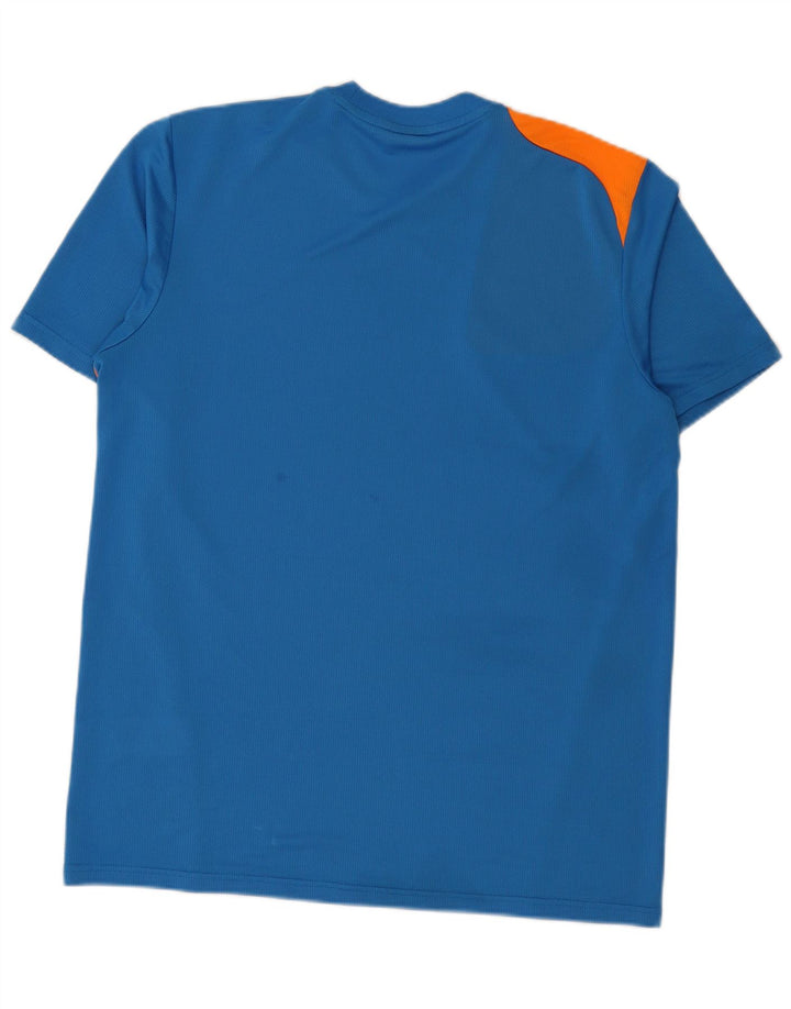 ADIDAS Mens Graphic T-Shirt Top Large Blue Colourblock Polyester
