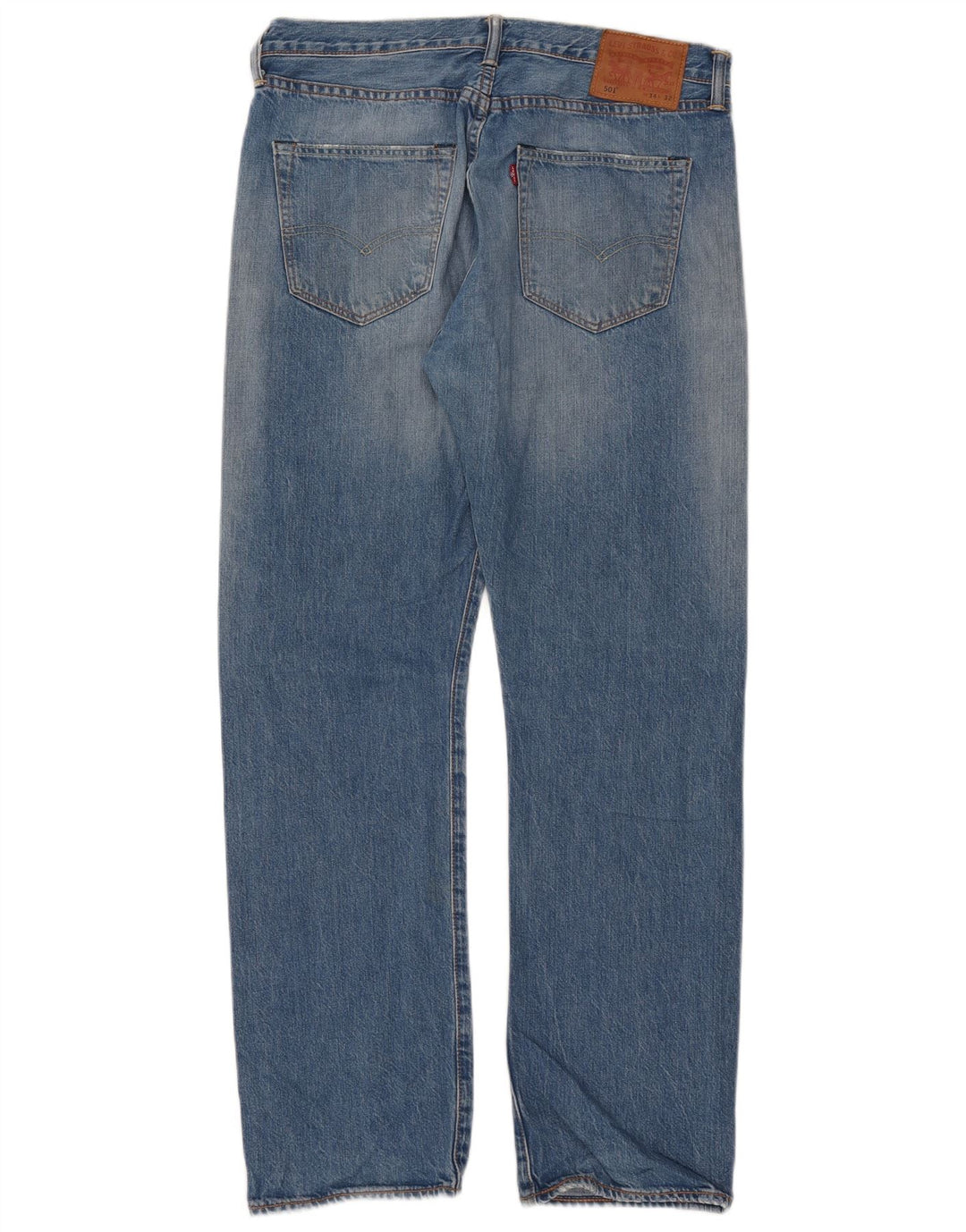 Levi's Mens 501 Straight Jeans W34 L32 Blue Cotton