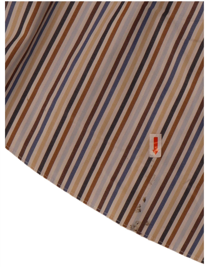 Brooks Brothers Mens 346 Shirt Large Multicoloured Pinstripe Cotton