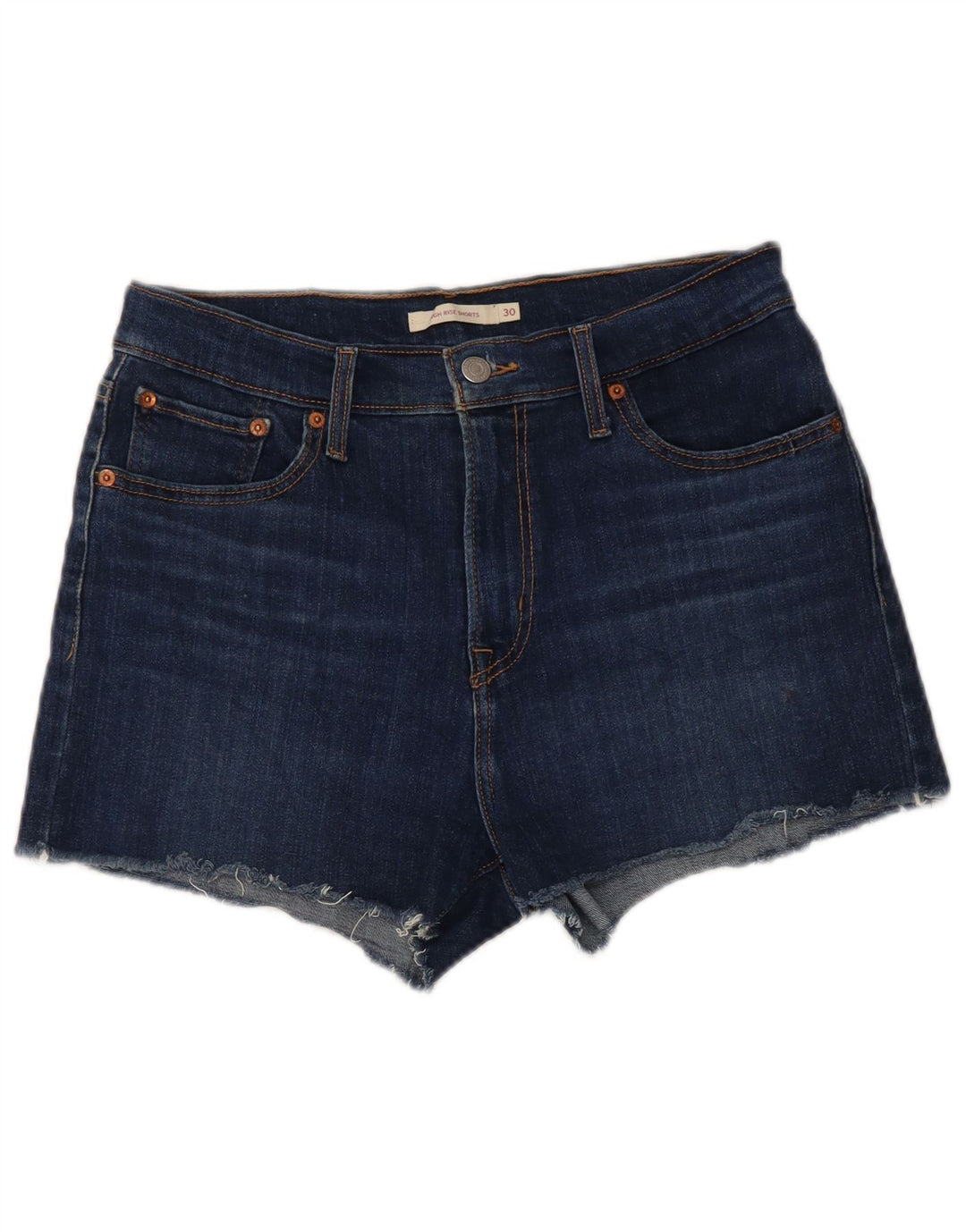 Levi's Womens High Rise Denim Shorts W30 Medium Blue Cotton