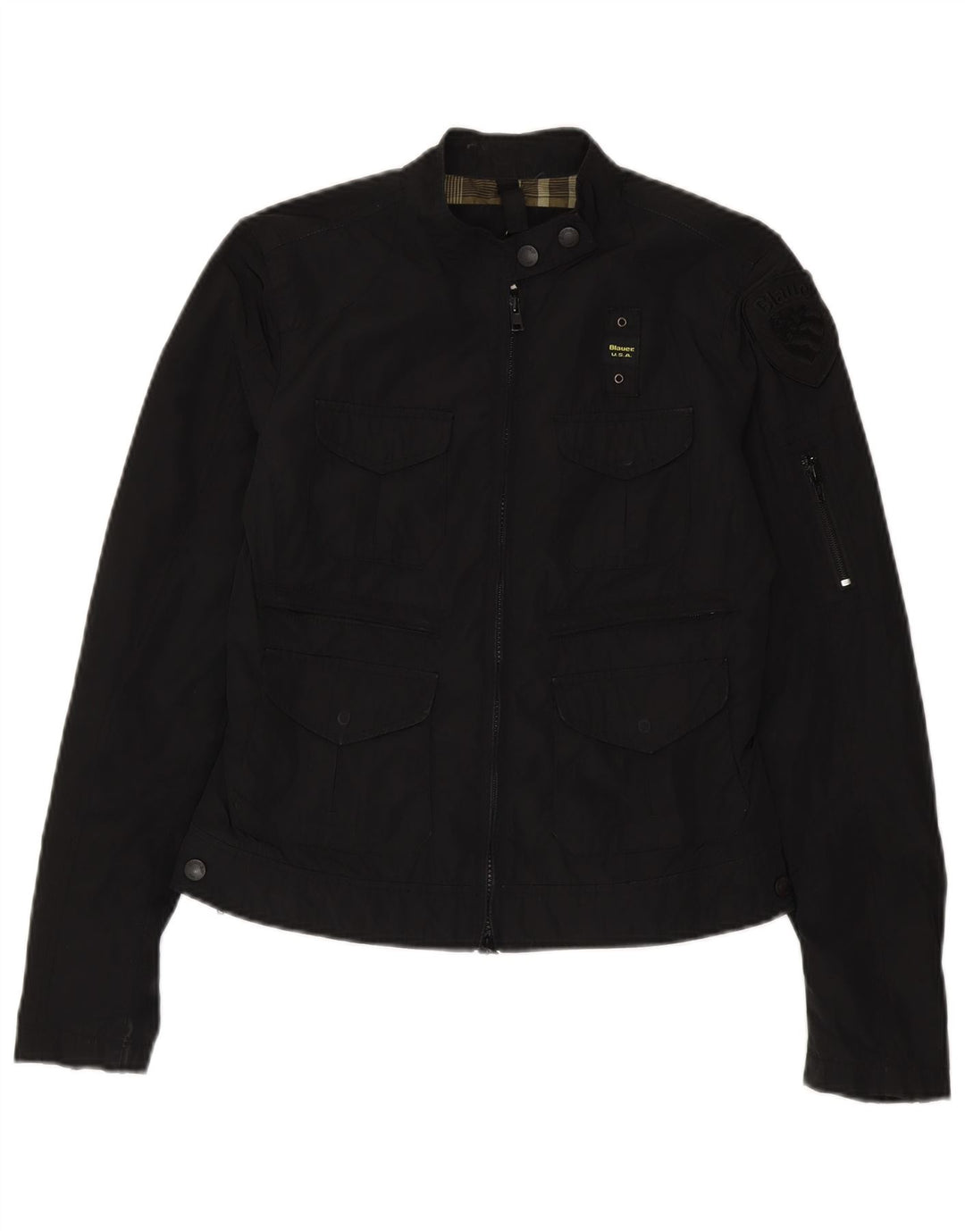 Blauer Womens Utility Jacket UK 14 Medium Black Polyester