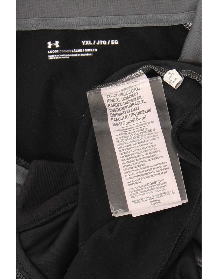 Under Armour Boys Tracksuit Top Jacket 13-14 Years XL Grey Colourblock