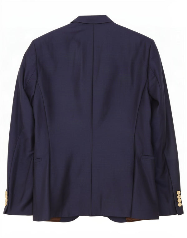 Zara Mens 1 Button Blazer Jacket EU 48 Medium Navy Blue