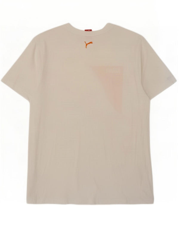 Puma Mens Graphic T-Shirt Top Large White