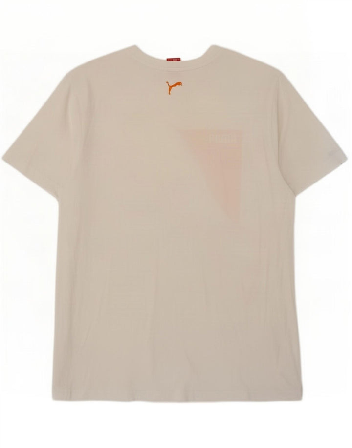 Puma Mens Graphic T-Shirt Top Large White