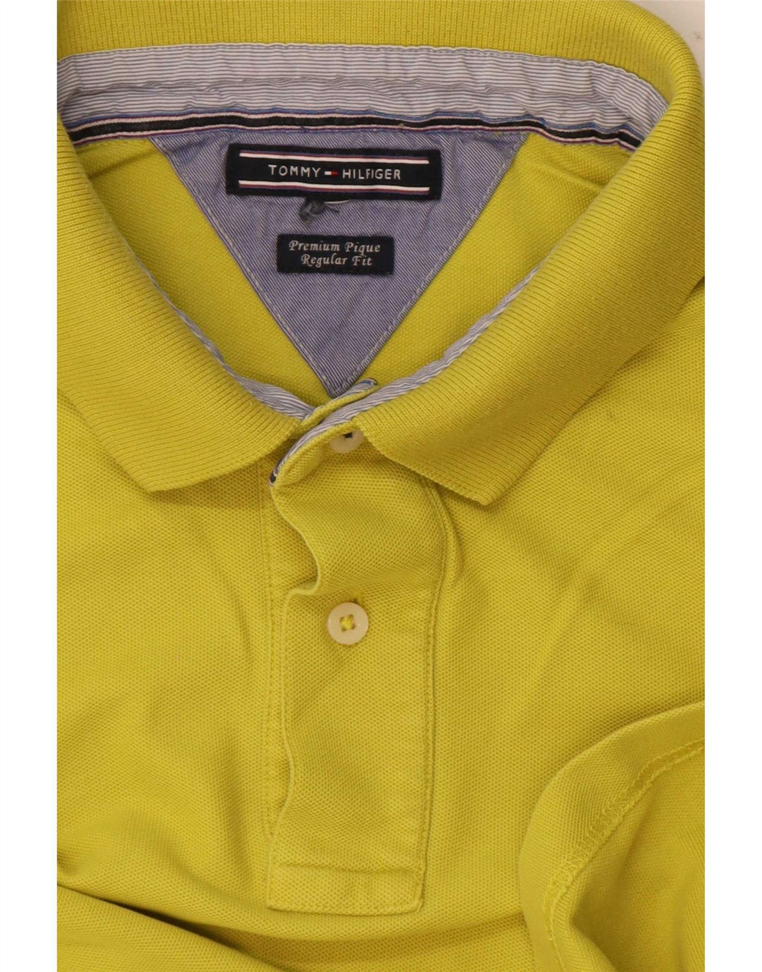 Tommy Hilfiger Mens Regular Fit Polo Shirt XL Yellow