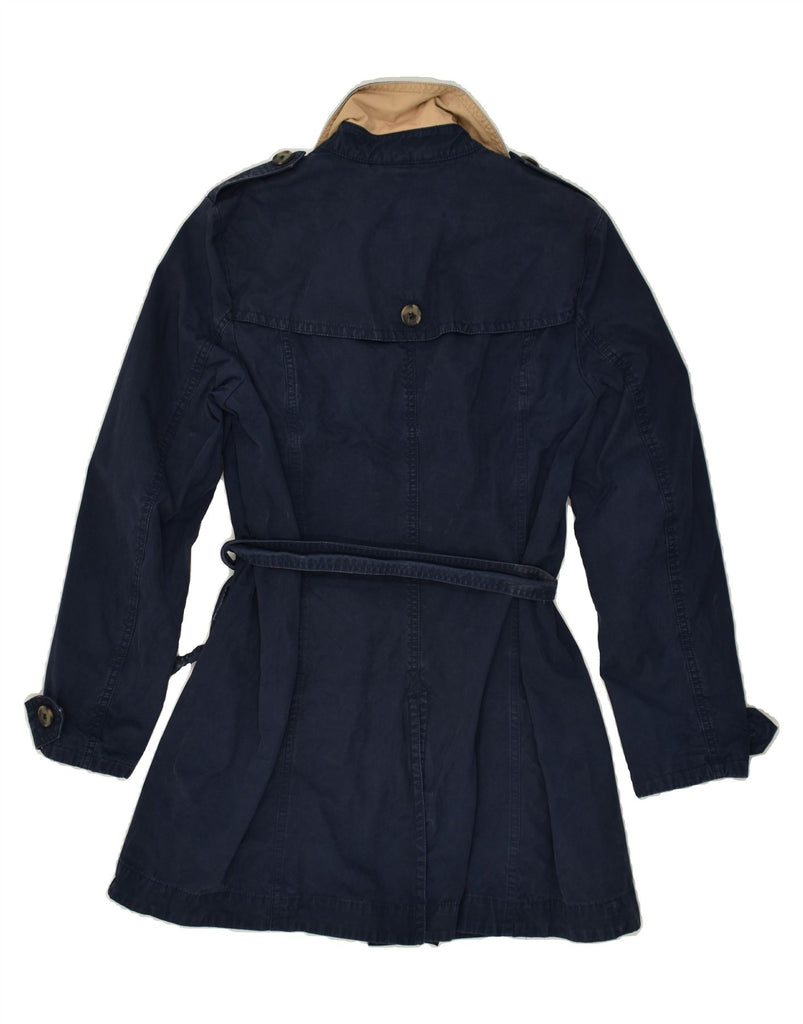 TOMMY HILFIGER Womens Military Denim Coat UK 14 Large Navy Blue | Vintage Tommy Hilfiger | Thrift | Second-Hand Tommy Hilfiger | Used Clothing | Messina Hembry 