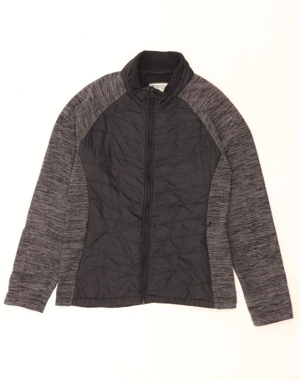 Mountain Warehouse Womens Tracksuit Top Jacket UK 18 XL Black Flecked Nylon