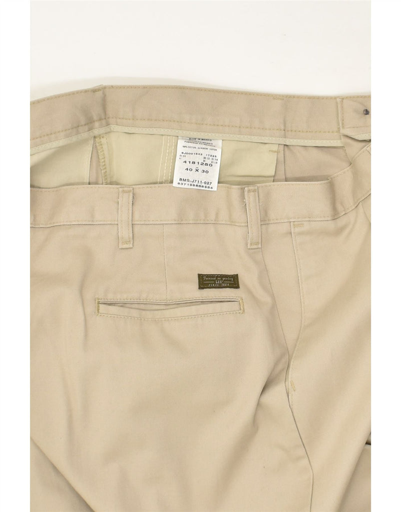 LEE Mens Pegged Casual Trousers W40 L30 Beige Cotton | Vintage Lee | Thrift | Second-Hand Lee | Used Clothing | Messina Hembry 