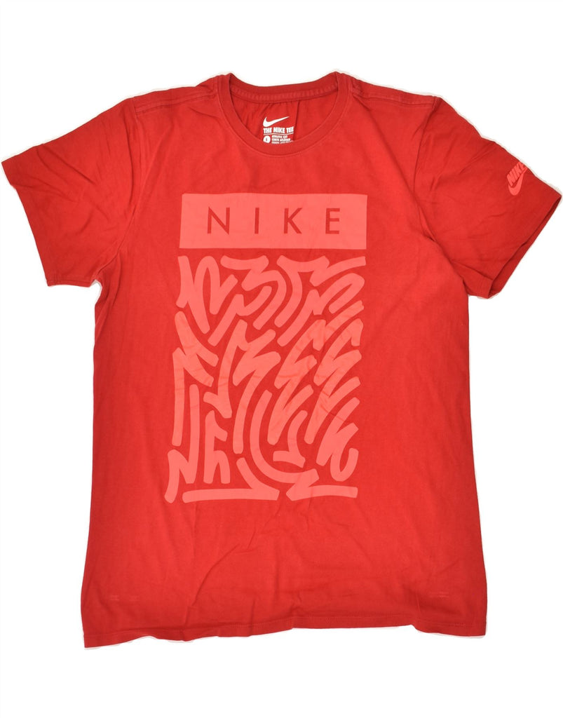 NIKE Womens The Nike Tee Graphic T-Shirt Top UK 10 Small Red Cotton | Vintage Nike | Thrift | Second-Hand Nike | Used Clothing | Messina Hembry 